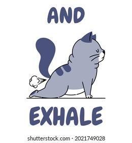 funny yoga cat wo long design vector illustration for use in design and print wall art poster canvas