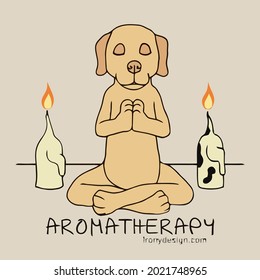 funny yoga dog meditation wo cropped design vector illustration for use in design and print wall art poster canvas