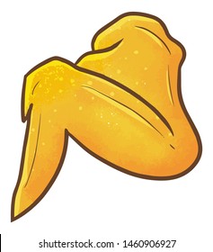 Funny and yummy chicken wing ready to eat