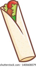 Funny and yummy kebab ready to eat