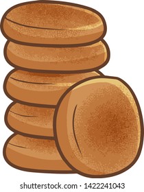Funny and yummy pile of chocolate cookies