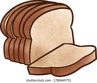 Funny and yummy wheat bread ready to eat