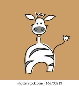 funny zebra card
