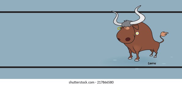 funny zodiac sign taurus vector illustration/funny zodiac sign taurus