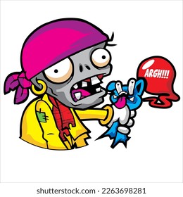 funny zombie in vector art