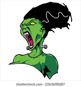 funny zombie in vector art