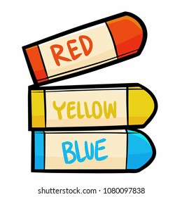 Funnya and cute crayon for children - vector.