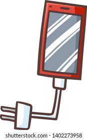 Funnya and cute smartphone ready to get charged
