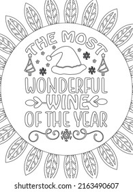 Funny-Quotes Coloring pages. Coloring page for adults and kids. Vector Illustration.