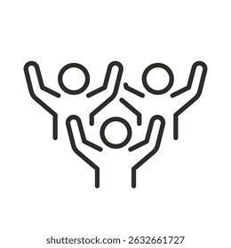 funs icon, soccer or basketball fan team, happy people group, friendship vector illustration