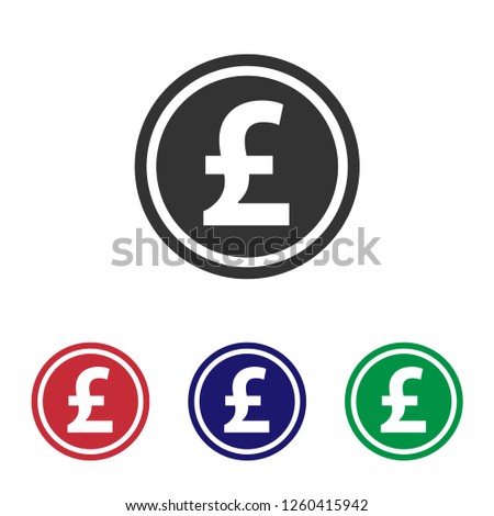 Funt sterling icon.Ponud vector symbol