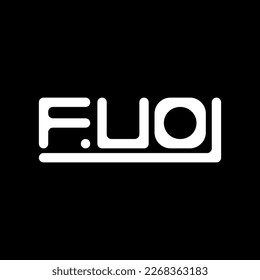FUO letter logo creative design with vector graphic, FUO simple and modern logo.