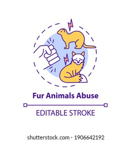 Fur Animals Abuse Concept Icon Harm Stock Vector (Royalty Free ...