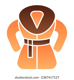 Fur coat flat icon. Winter coat color icons in trendy flat style. Warm clothes gradient style design, designed for web and app. Eps 10