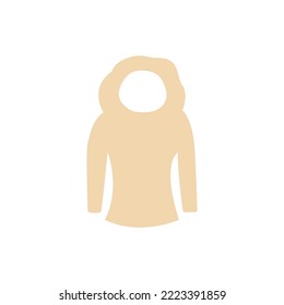 fur coat icon on a white background, vector illustration