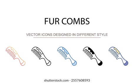 Fur combs icon design with white background stock illustration