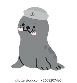  fur Cute cartoon seal doodle