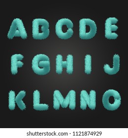 Fur Letters.Vector Illustration