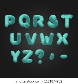 Fur Letters.Vector Illustration