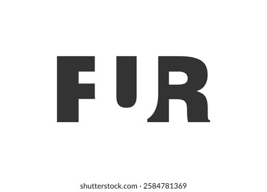 FUR logo design. Initial letter F U R bold font style for tech startups, consulting, corporate branding. Creative company name, headlines typography identity, trendy logotype. Vector illustration.