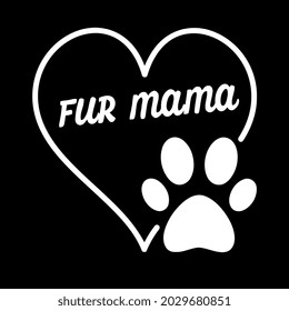 fur mama apron design vector illustration for use in design and print wall art poster canvas