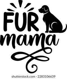 Pelzmama svg , Hundedesign, Hund Svg Design