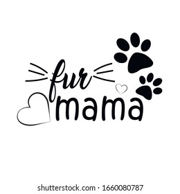 Fur, mama, vector, art, illustration