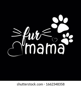 Fur, mama, vector, art, illustration