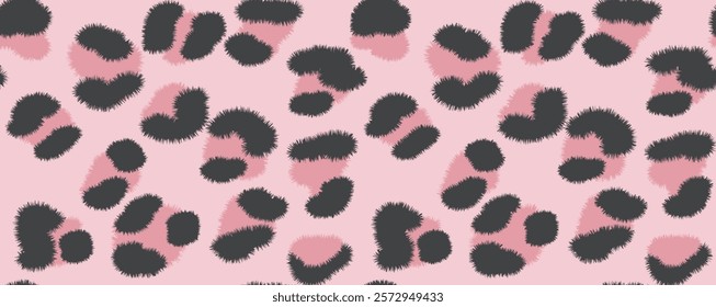 fur pink animal print pattern design 