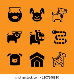 fur, safari, farm and furry icon set. Vector illustration for web and design.