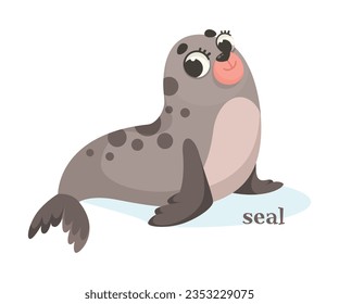 Fur Seal with Fins as Animal of North Vector Illustration