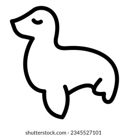 Fur seal, sea lion line icon, oil industry concept, aquatic animal vector sign on white background, outline style icon mobile concept web design. Vector graphics.