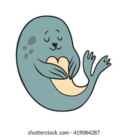 fur seal . vector illustration