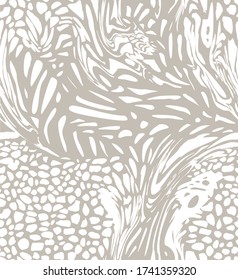 Fur seamless pattern. Abstract vector background.