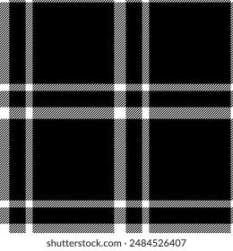 Fur tartan texture pattern, elegant background fabric seamless. Decorative vector plaid check textile in white and black colors palette.