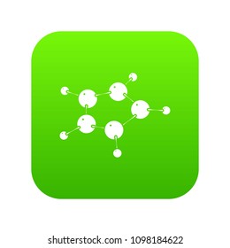 Furan icon green vector isolated on white background