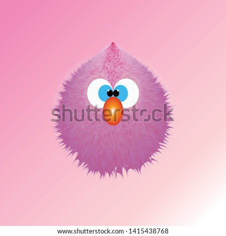 furby  funny hairy cartoon design