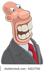 Furious Businessman with big teeth