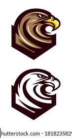 Furious Eagle Head Logo Mascot Vector Icon