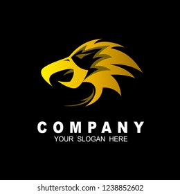 Furious eagle head sport vector logo concept isolated on withe background