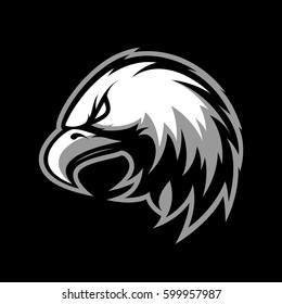 Eagle Logo Predator Bird Face Aggressive Stock Vector (Royalty Free ...