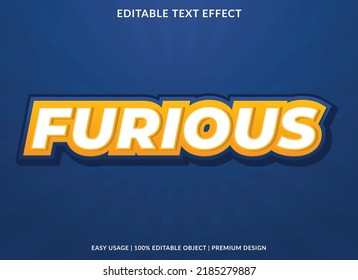 furious editable text effect font template with abstract background style use for business logo