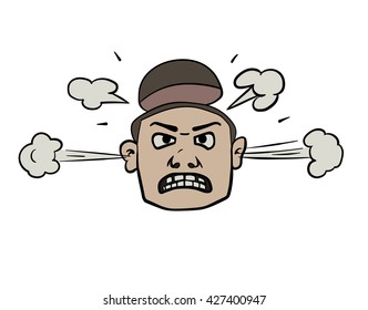 furious face doodle