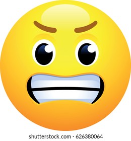 Grimacing Face Emoji Stock Vector (Royalty Free) 630419333 | Shutterstock