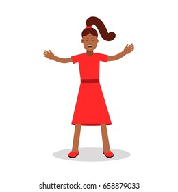 Furious and frustrated woman screaming with rage vector Illustration