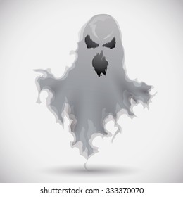 Furious ghost frightening the viewer isolated.