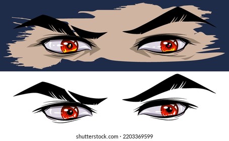 Anime eyes vision fire pop culture logo design 4967183 Vector Art at  Vecteezy
