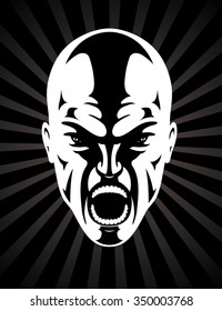 Furious Man-Powerful angry emotion