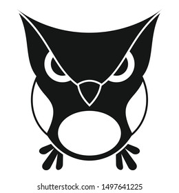 Furious owl icon. Simple illustration of furious owl vector icon for web design isolated on white background