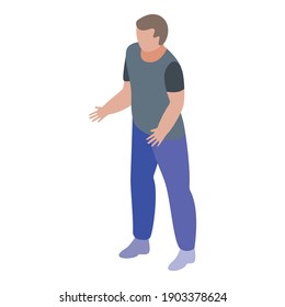 Furious rage man icon. Isometric of furious rage man vector icon for web design isolated on white background